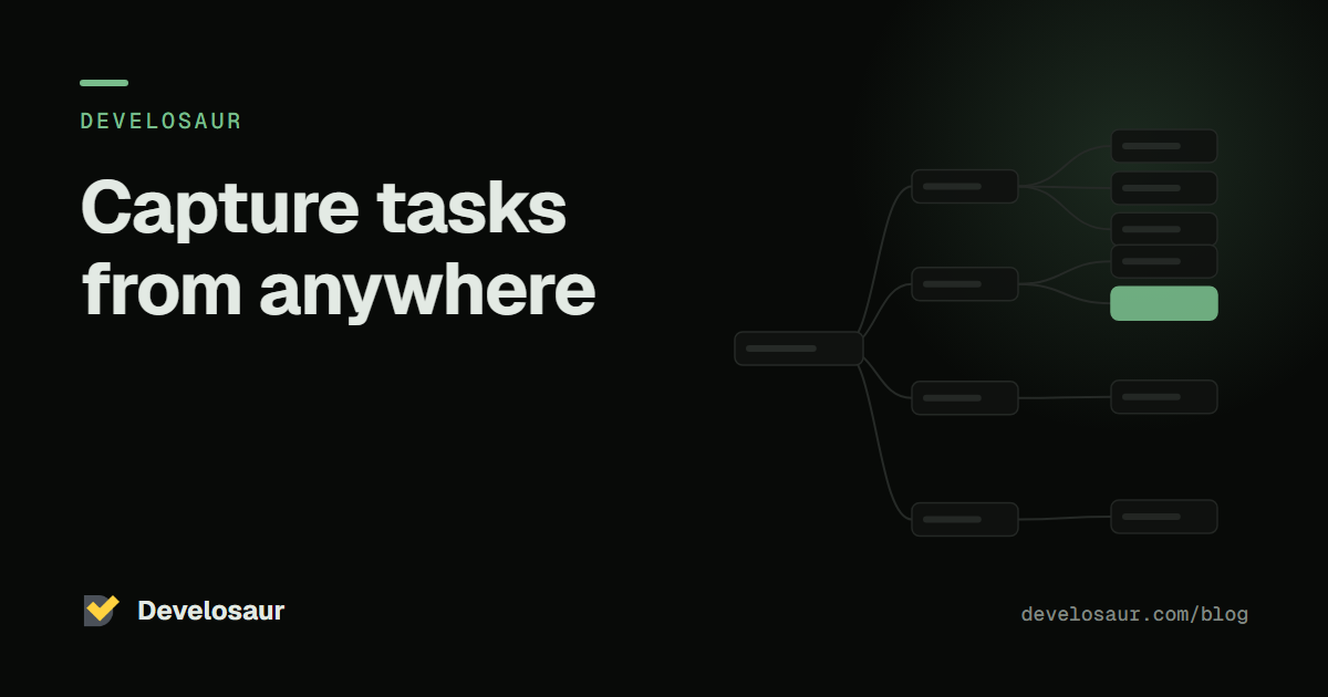 Capture tasks from anywhere